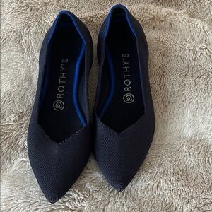 Rothy's Women's Navy Flats with Blue Trim